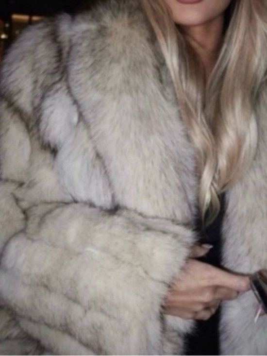 Saga Furs Jackets & Blazers - Luxury Saga Blue Fox Fur Coat